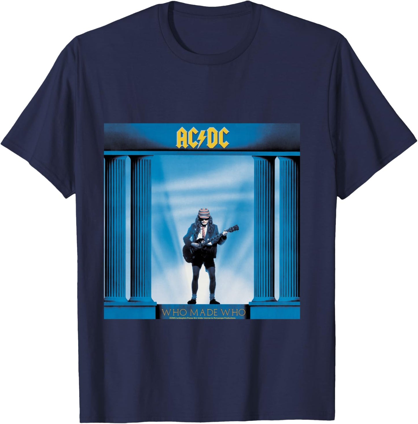 Hommage au Groupe de Musique AC/DC Who Made Who Manche Longue T-Shirt - T-Shirt | Navy