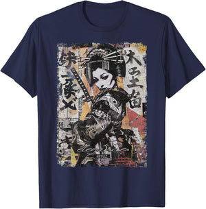 Geisha Asia Japan Woman Vintage Culture Tokyo Geisha , Black, S T-Shirt - T-Shirt | Navy
