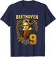 Beethoven 9 Classical Music Composer Portrait Art T-Shirt - T-Shirt | Navy
