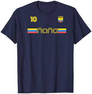 NANO Ecuador ñaño brother friend Ecuadorian flag Ecuador , Black, S T-Shirt - T-Shirt | Navy