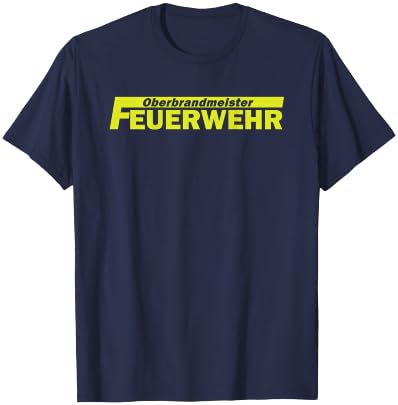 Oberbrandmeister Schriftzug auf dem Rücken - Feuerwehr T-Shirt - T-Shirt | Navy