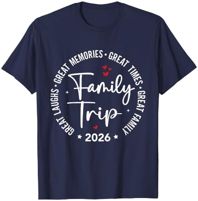 Family Trip Vacation 2026 Summer Group Matching Great Family T-Shirt - T-Shirt | Navy