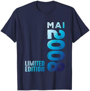 Mai 2008 Legendär Seit Mai 2008 Geburtstag Retro T-Shirt - T-Shirt | Navy