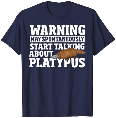 Platypus Funny Talk About Duck Billed Platypus T-Shirt - T-Shirt | Navy