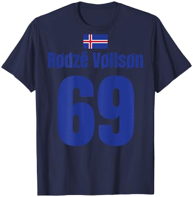 Island Sauf Trikot 69, Mallorca Sauf Trikot Weiss | Fussball T-Shirt - T-Shirt | Navy