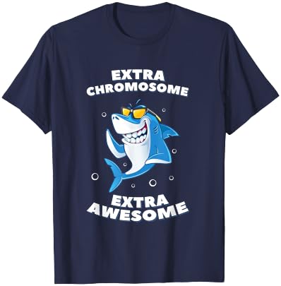 Extra Chromosome Extra Awesome Down Syndrome T-Shirt - T-Shirt | Navy