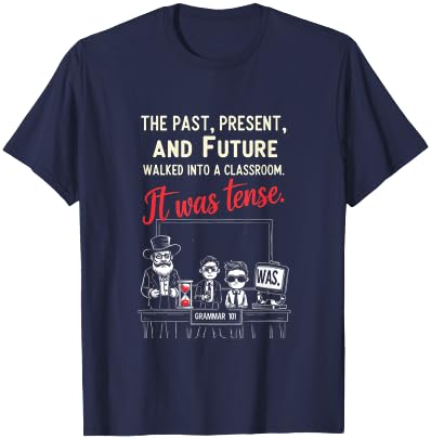 English Teacher Funny Word Game , Black, S T-Shirt - T-Shirt | Navy