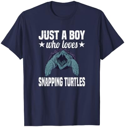 Alligator Snapping Turtle Boy Father Pet Turtle Reptile Fun T-Shirt - T-Shirt | Navy
