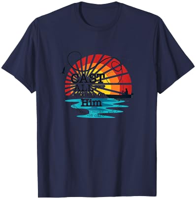 cast all your anxiety on him Religious Christian T-Shirt - T-Shirt | Navy