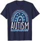 Autism Rainbow Autistic Pride Inclusion ADHD T-Shirt - T-Shirt | Navy