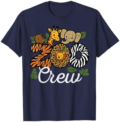 Zoo Crew Animals Safari Wildlife Matching Kids Men Women T-Shirt - T-Shirt | Navy