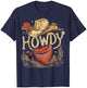 Western Cowboy Birthday Party Howdy T-Shirt - T-Shirt | Navy
