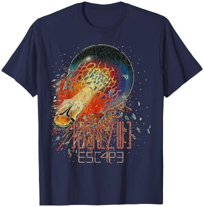 Vintage Funny Motivational Quote Escape Retro Music Rock T-Shirt - T-Shirt | Navy