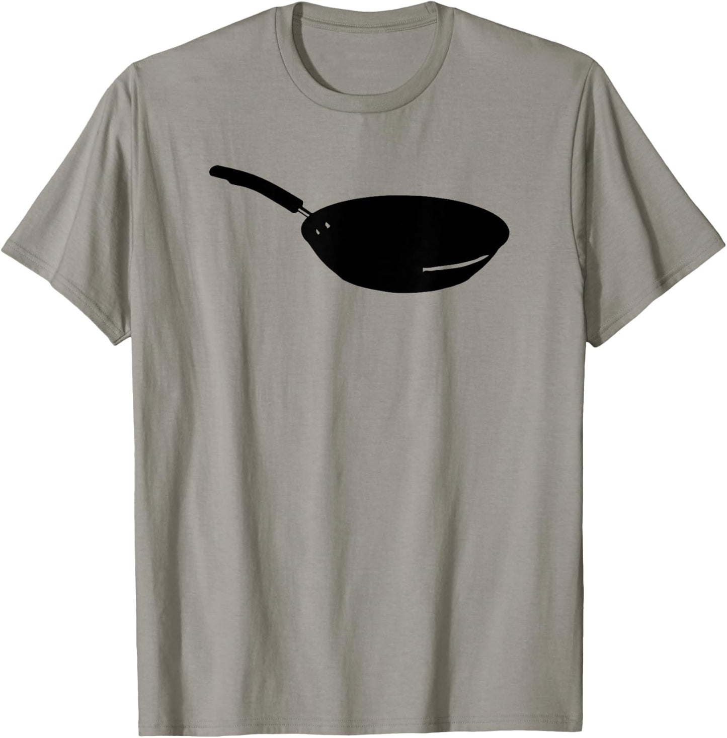 Cooking Gifts Chef Gifts Frying Pan , Men's Grey Classic Fit Collarless , Small T-Shirt - T-Shirt | Sand