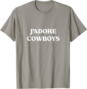 J'ADORE Cowboys Howdy Cowboy Western Rodeo Rancher Horse T-Shirt - T-Shirt | Sand