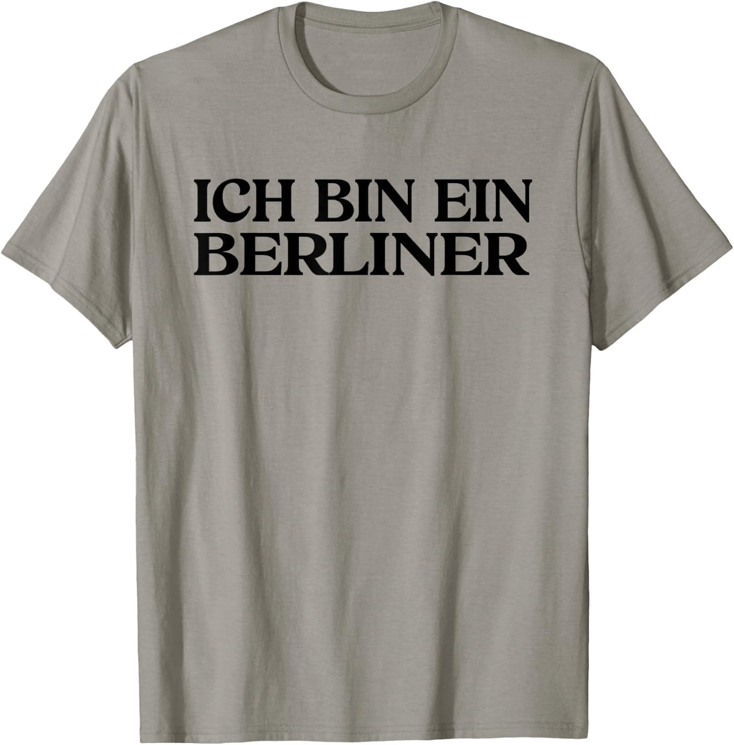 with German Text "Ich bin ein Berlin, gray T-Shirt - T-Shirt | Sand