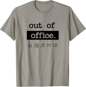 Out of office - work from home, vacation, holiday T-Shirt - T-Shirt | Sand