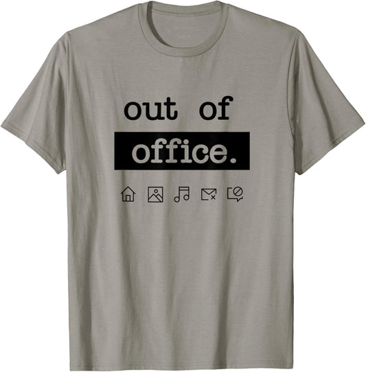 Out of office - work from home, vacation, holiday T-Shirt - T-Shirt | Sand