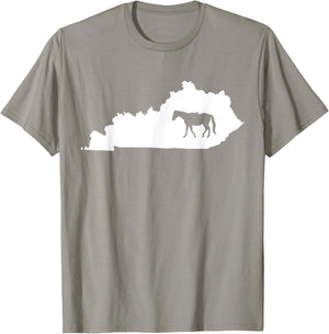 Kentucky Horse Map - Gift Men and Kids T-Shirt - T-Shirt | Sand
