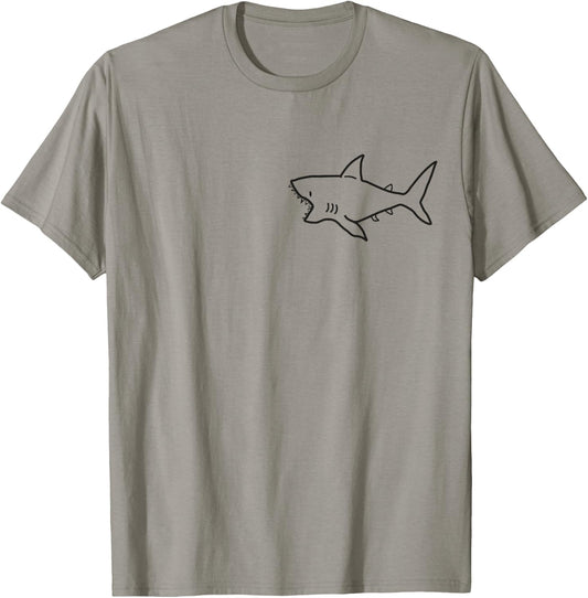 Funny cute Shark Pocket For ocean and sharks lovers T-Shirt - T-Shirt | Sand