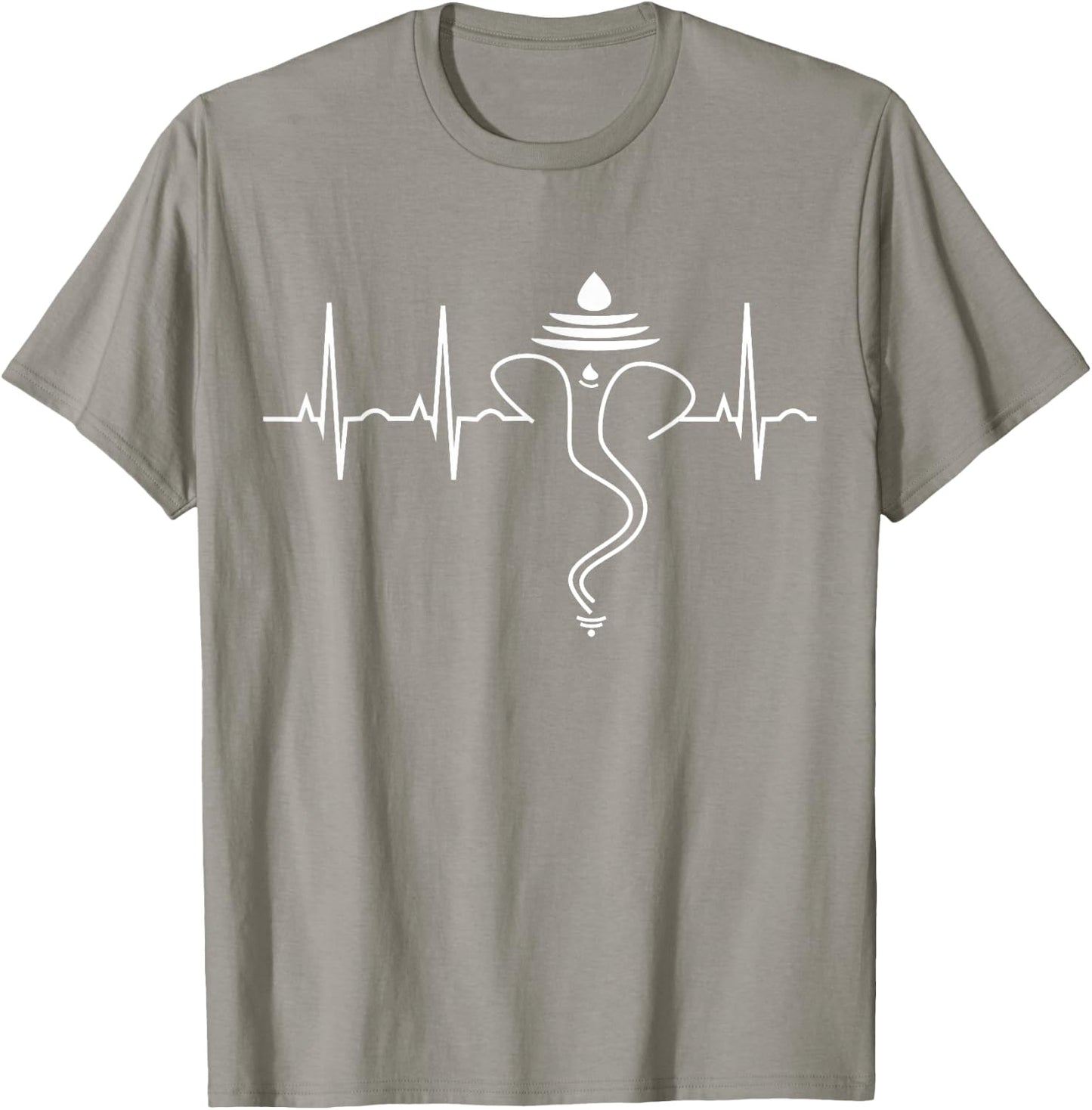 Ganesh Shirt Hindu Heartbeat Yoga Gift India Travel T-Shirt - T-Shirt | Sand