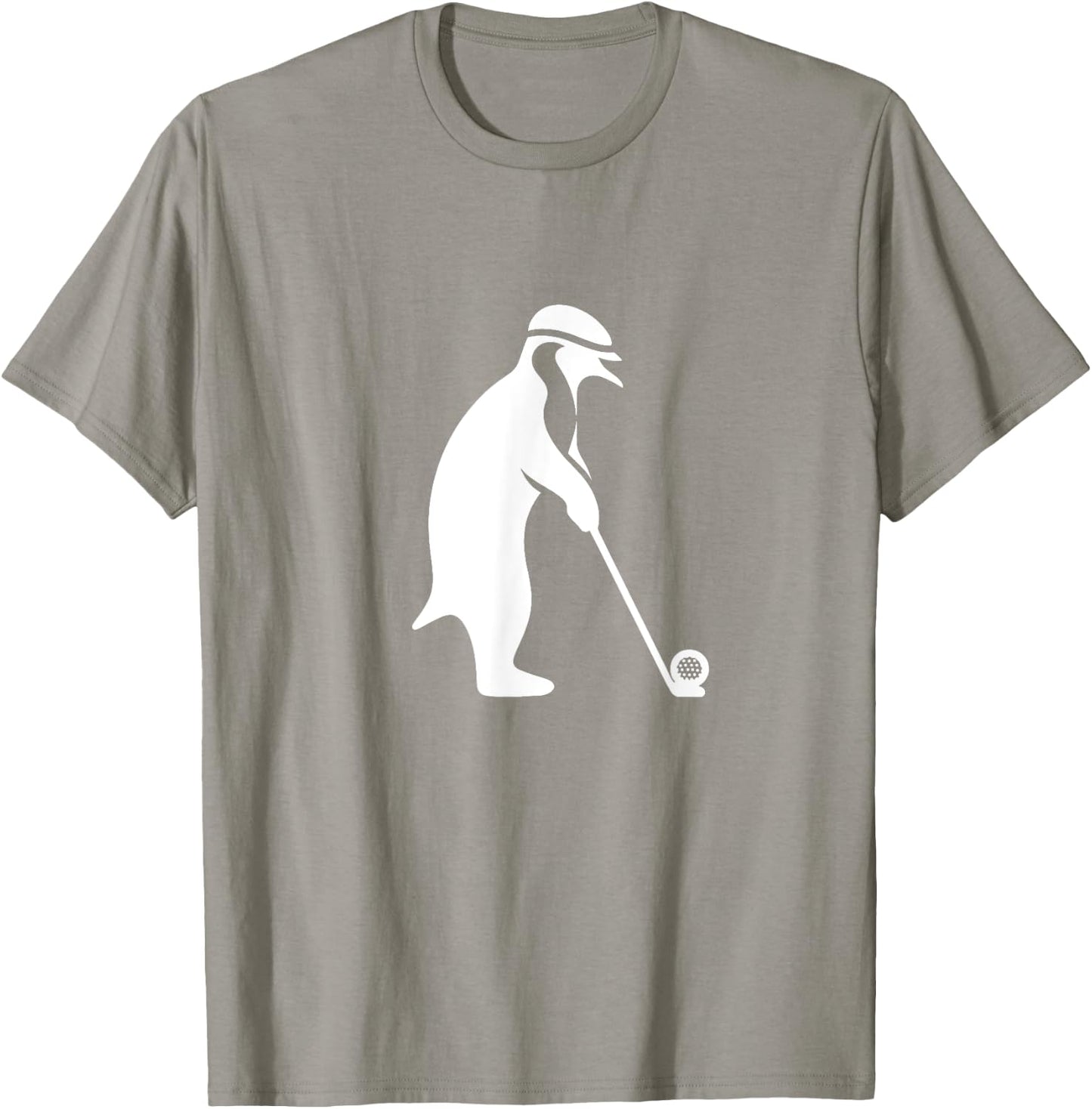 Cartoon Penguin Playing Golf Sport Golfer T-Shirt - T-Shirt | Sand