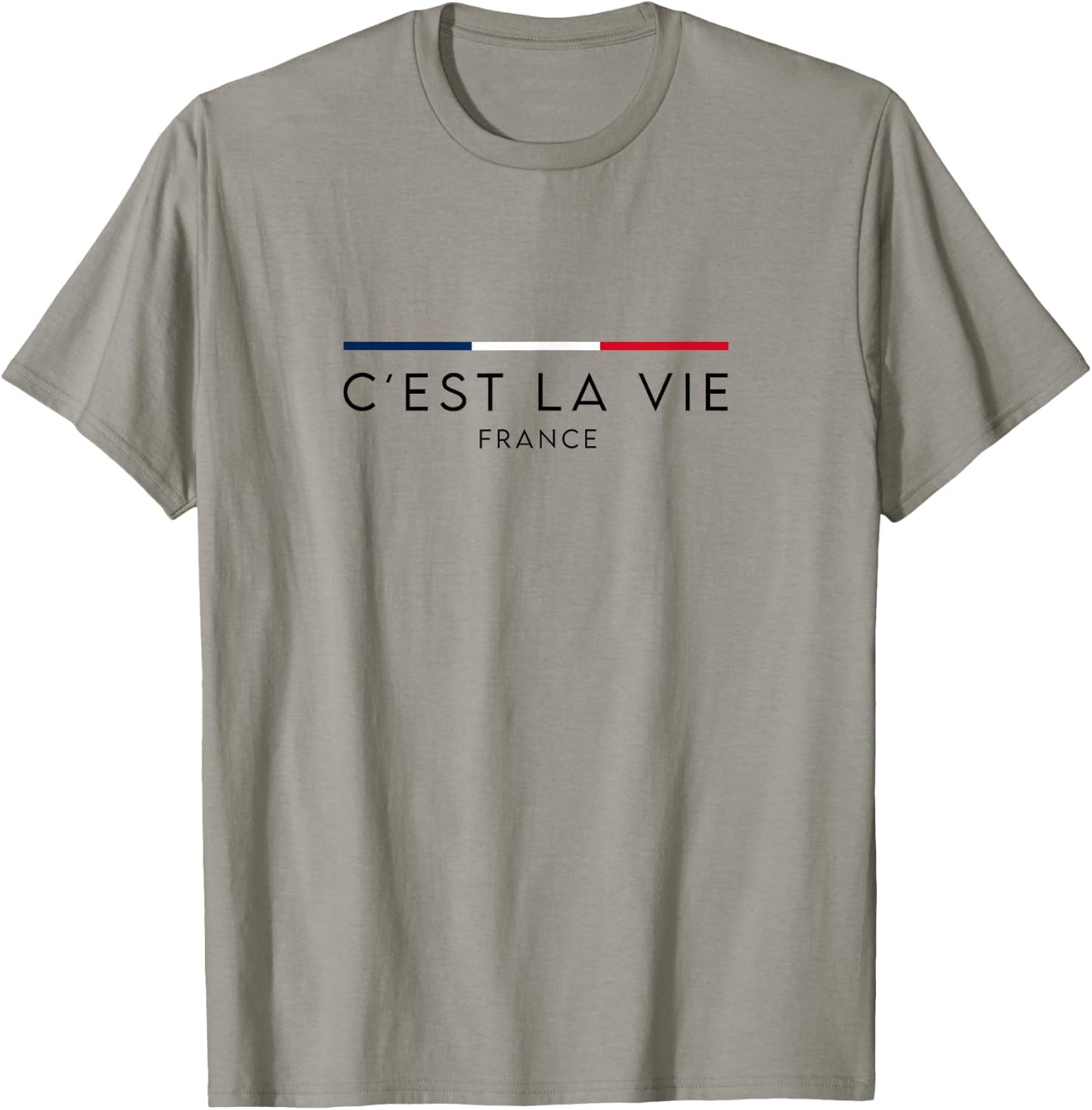 C'est la vie - Trikolore: Frankreich Nationalfarben - Herren - Weiß - S T-Shirt - T-Shirt | Sand