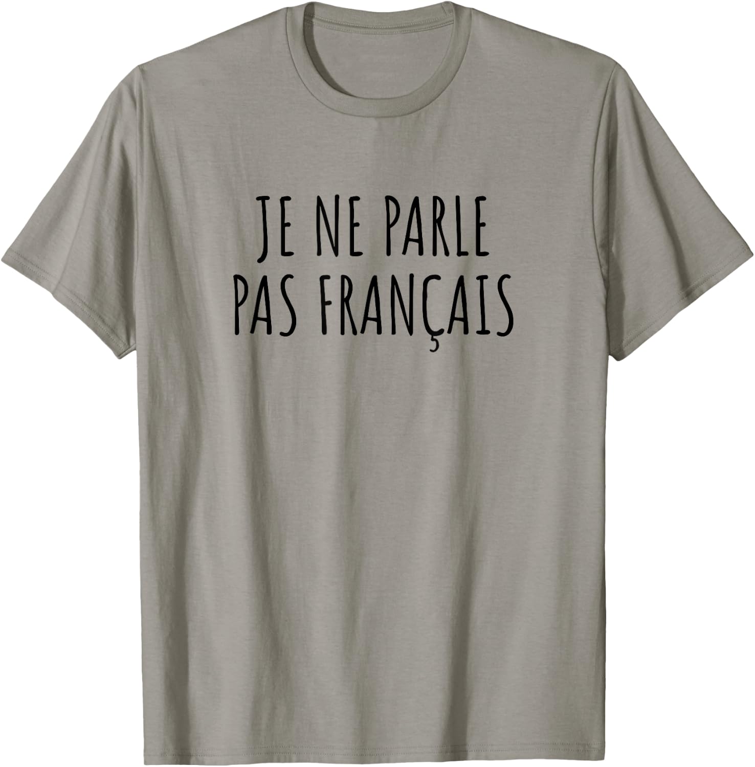"Je ne parle pas français" , White T-Shirt - T-Shirt | Sand