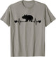 Funny Hippo Lover Men Women Heartbeat Design Hippo T-Shirt - T-Shirt | Sand