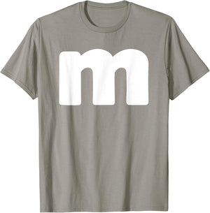Funny Letter M Groups Halloween Team easy lazy T-Shirt - T-Shirt | Sand