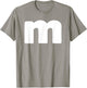 Funny Letter M Groups Halloween Team easy lazy T-Shirt - T-Shirt | Sand