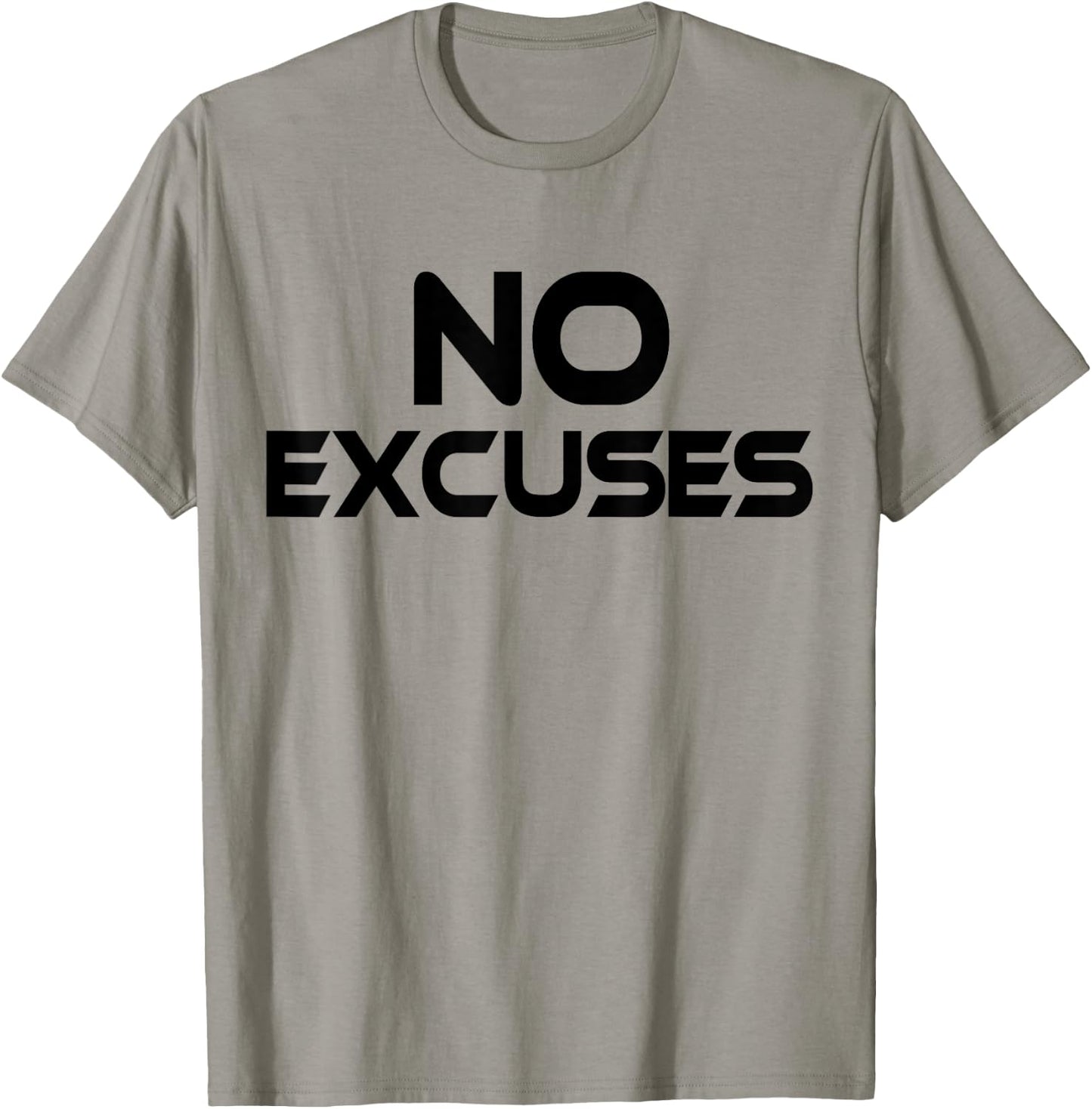 NO EXCUSES T Shirt Workout Fitness MMA Motivation T-Shirt - T-Shirt | Sand