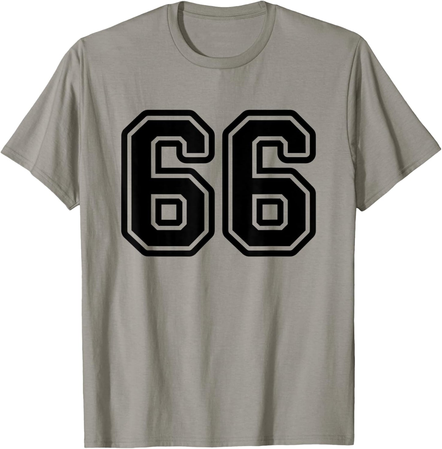 Jersey #66 Black Sports Team Jersey Number 66 T-Shirt - T-Shirt | Sand
