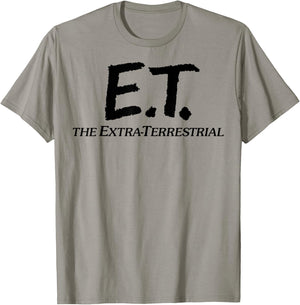 Alien Movie Logo E.T. Simple , grey, S T-Shirt - T-Shirt | Sand