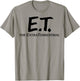 Alien Movie Logo E.T. Simple , grey, S T-Shirt - T-Shirt | Sand