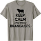 Keep Calm And Breed - Farmer Breeder Cow Brangus T-Shirt - T-Shirt | Sand