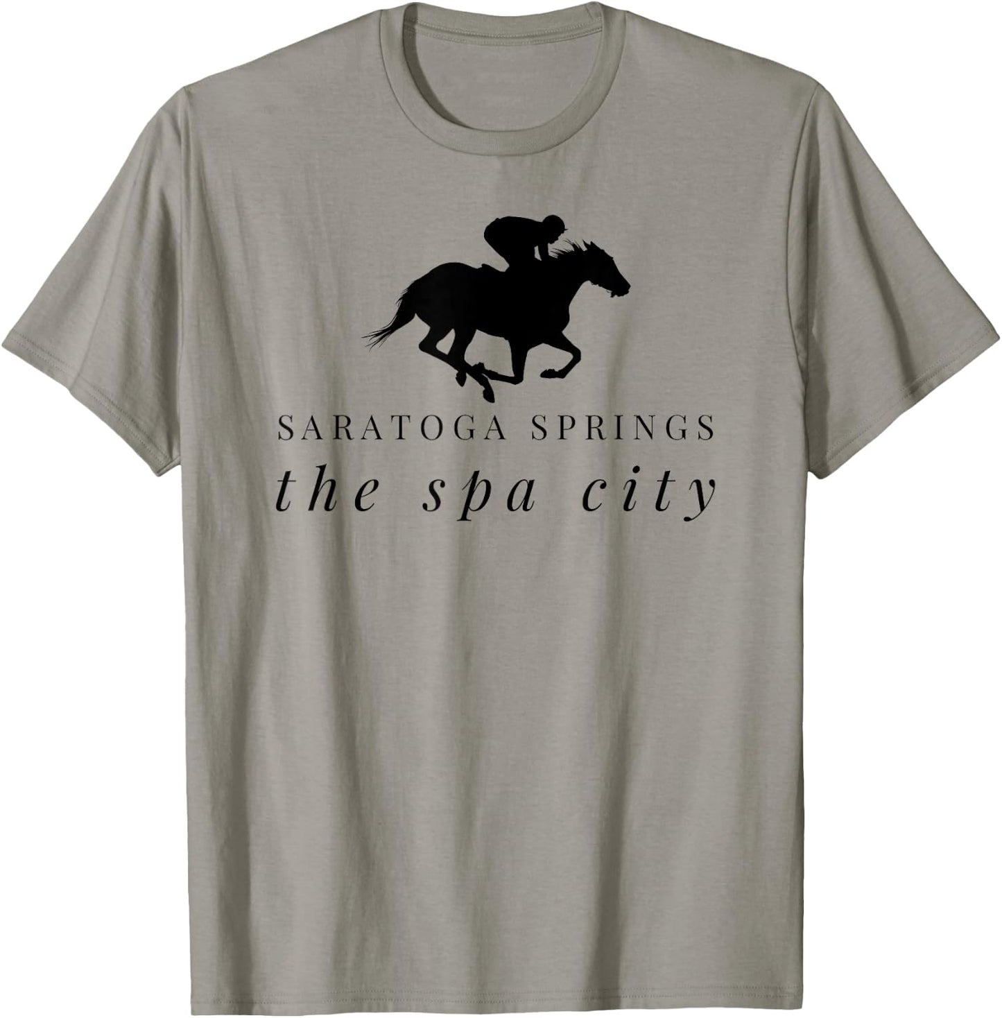 Saratoga Springs Upstate New York Horse Racing T-Shirt - T-Shirt | Sand