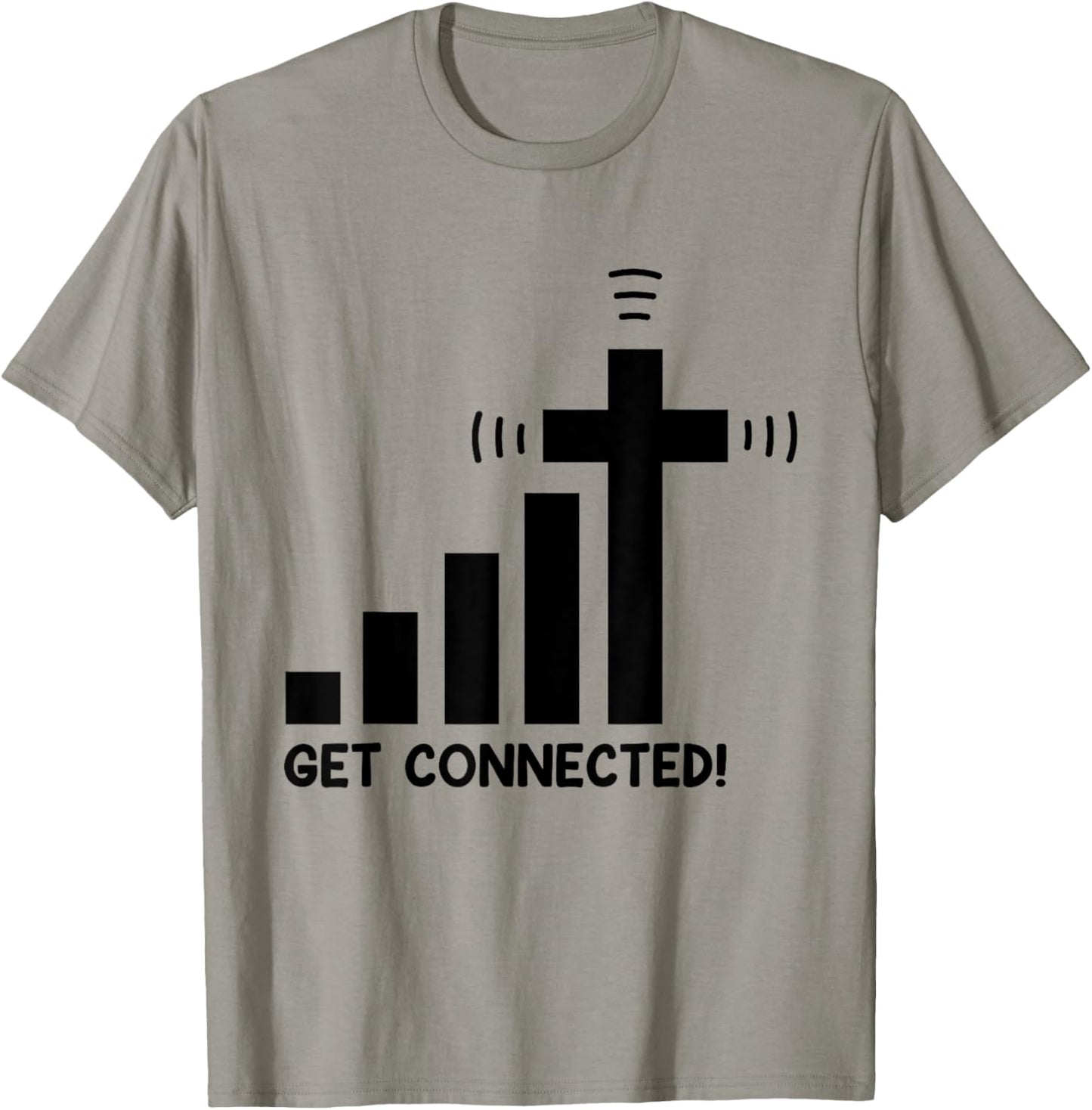 Funny Get Connected Jesus Christ Christian Faith in God T-Shirt - T-Shirt | Sand