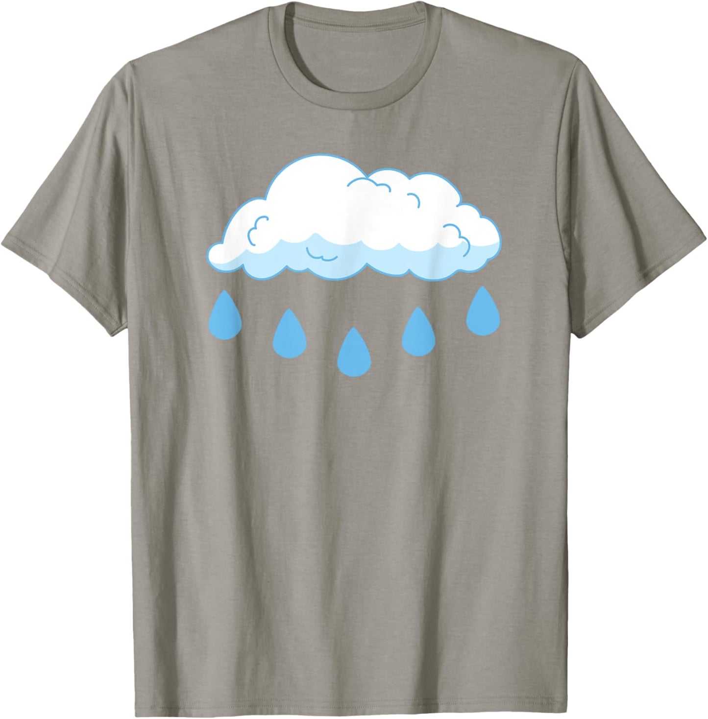 White Clouds Rain Drop Cloud Rain Costume T-Shirt - T-Shirt | Sand