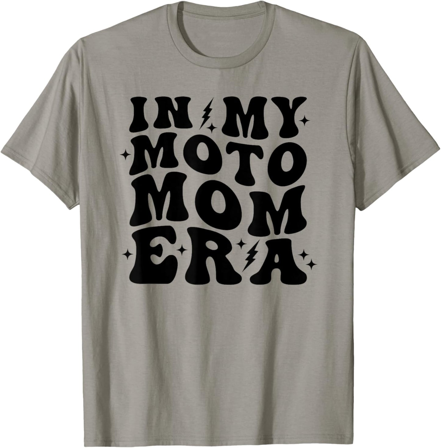 In My Moto Mom Era Retro Groovy Motocross Mom T-Shirt - T-Shirt | Sand