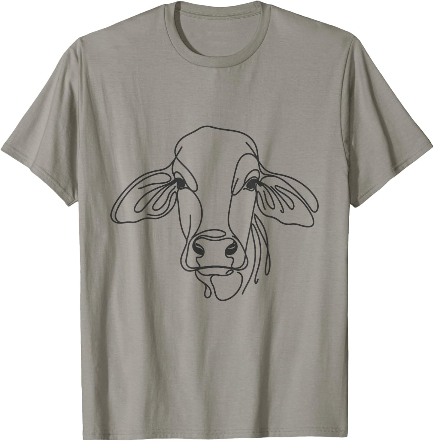 Line Art Dad Mom Cow - Brahman T-Shirt - T-Shirt | Sand