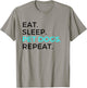 Funny Eat Sleep Pet Dogs Repeat Dog Lovers Men Women T-Shirt - T-Shirt | Sand