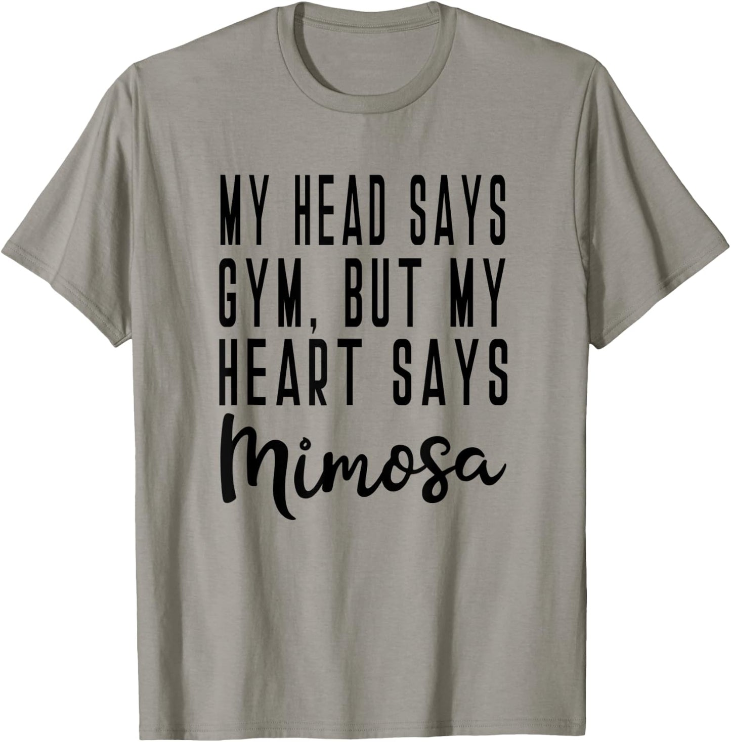 Mimosa Brunch Champagne Funny Yoga Exercise Barre Muscle T-Shirt - T-Shirt | Sand