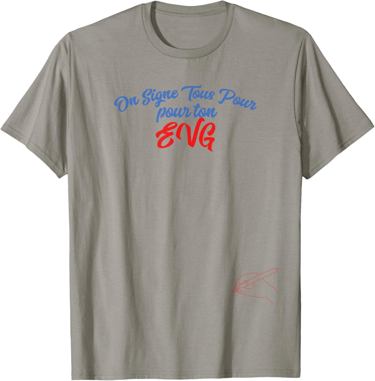 We all sign for your EVG guest book future groom gift , white, S T-Shirt - T-Shirt | Sand