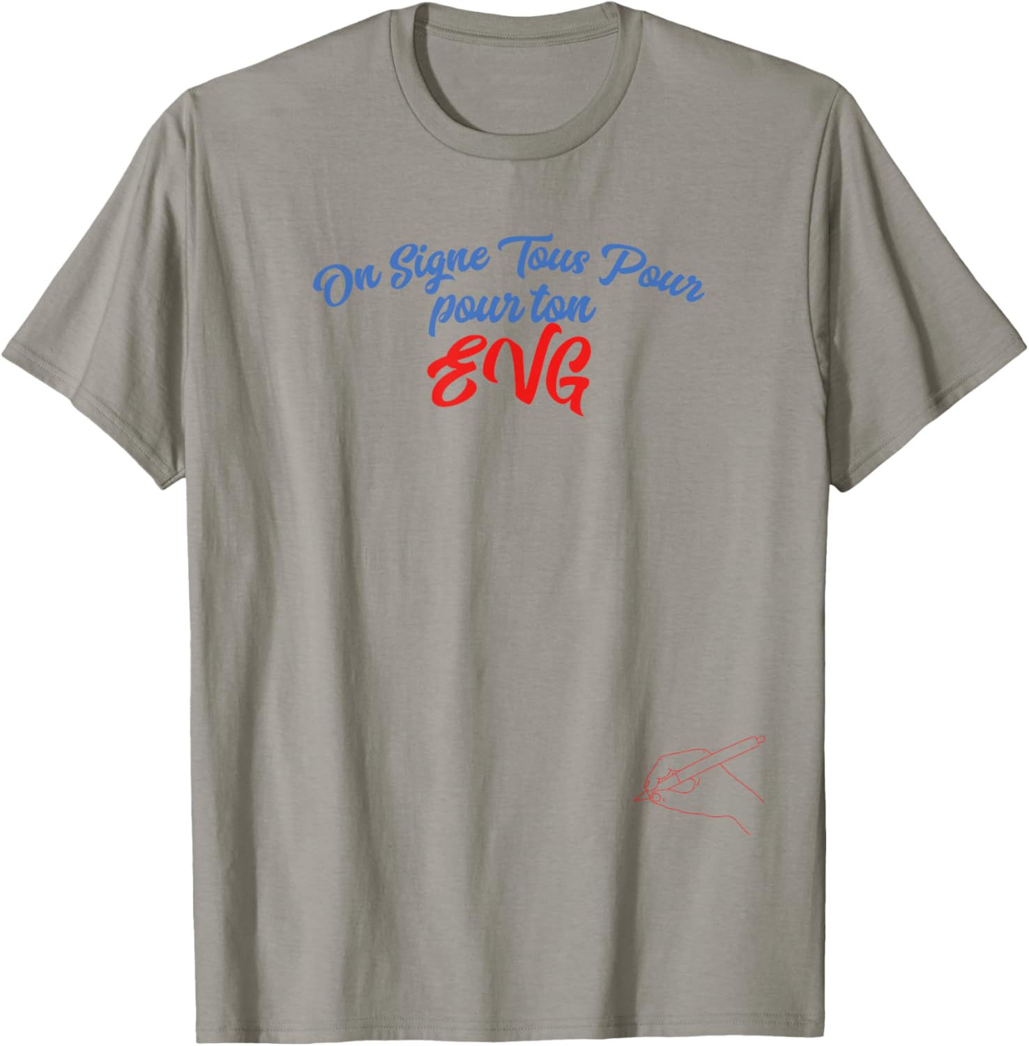 We all sign for your EVG guest book future groom gift , white, S T-Shirt - T-Shirt | Sand