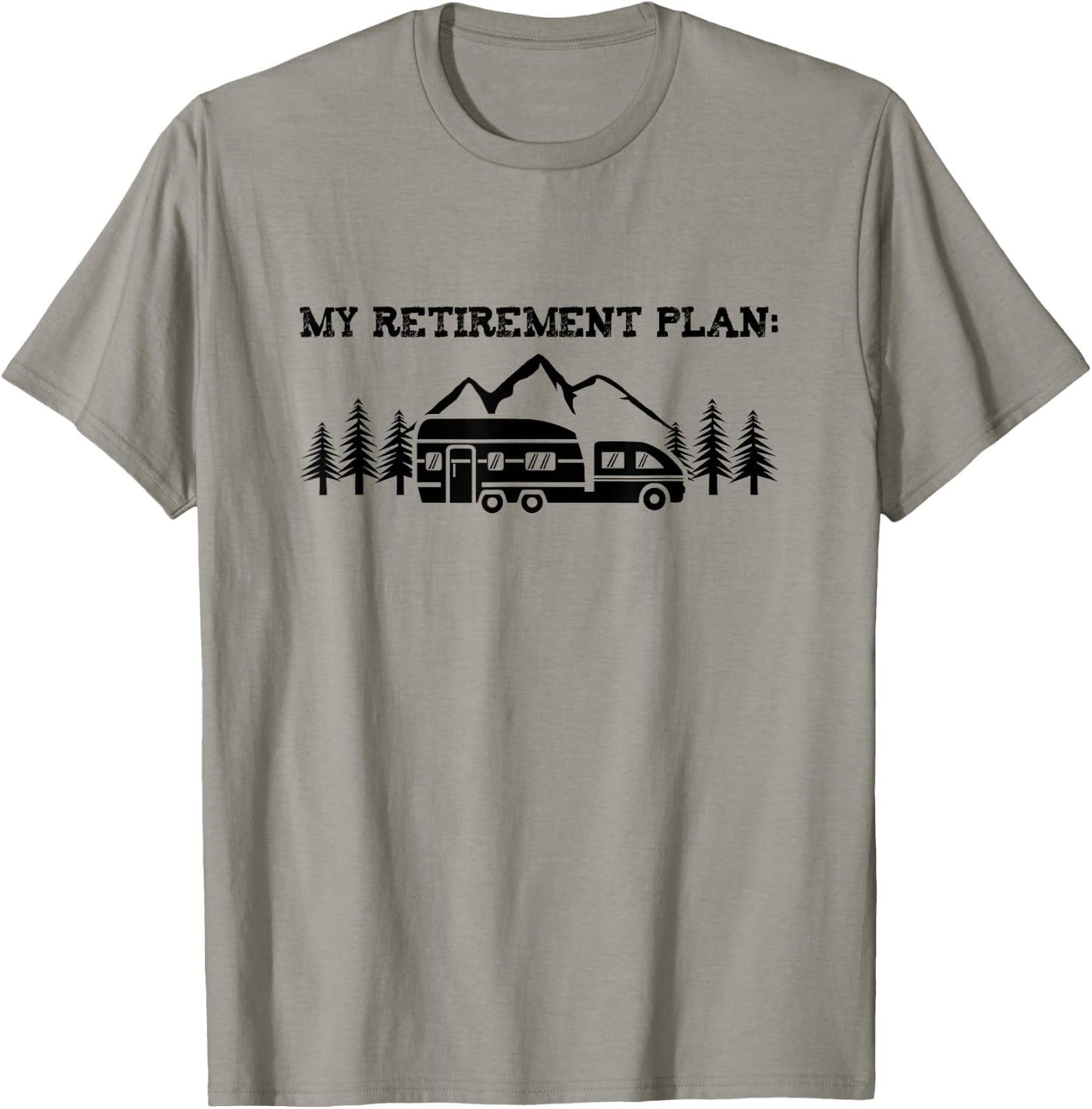 Camping My Retirement Plan Nature T Shirt Camper Hiking Gift T-Shirt - T-Shirt | Sand