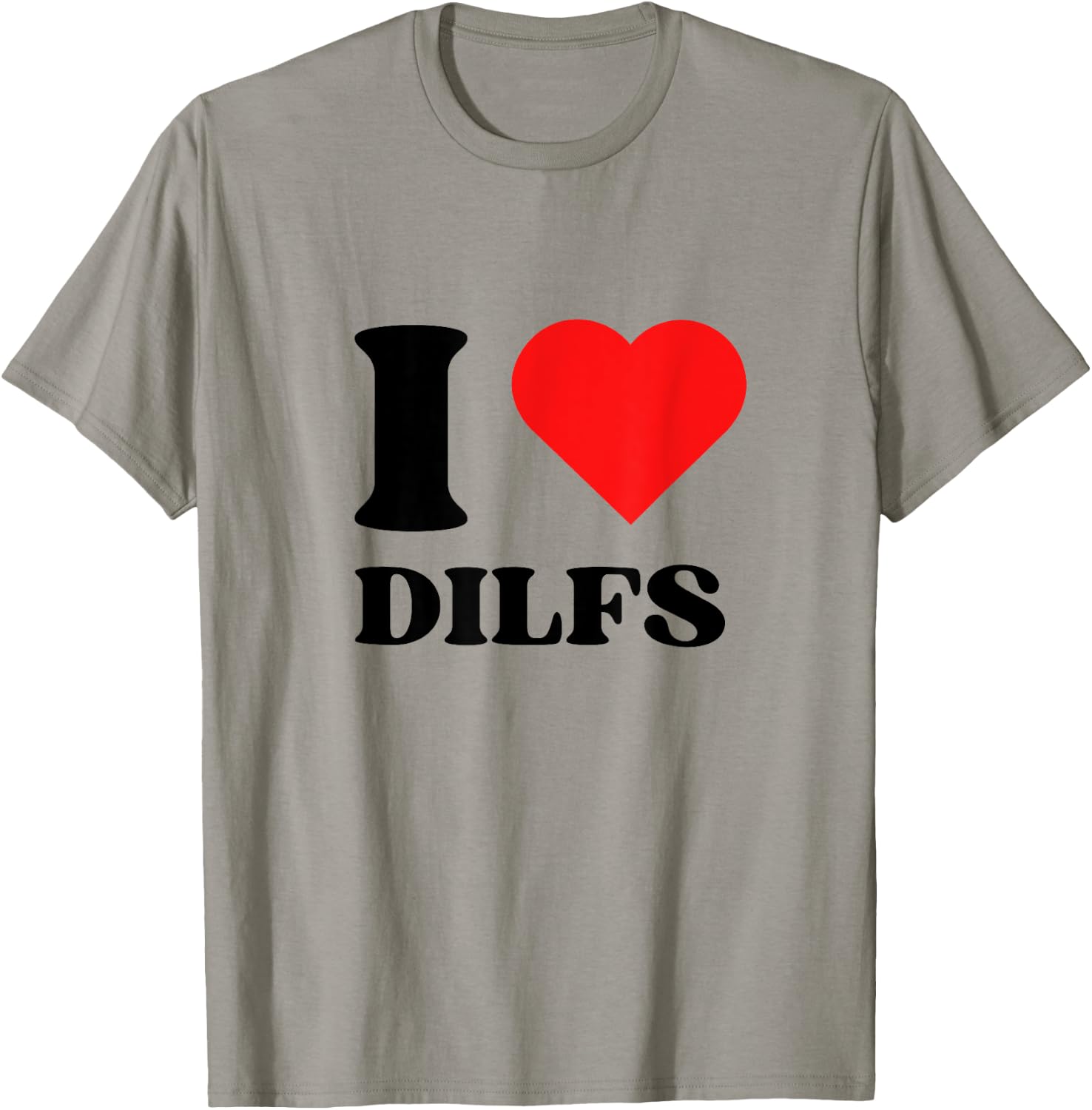 I Love Dilfs I Heart Dilfs Y2k Aesthetic Red Heart , white, S T-Shirt - T-Shirt | Sand