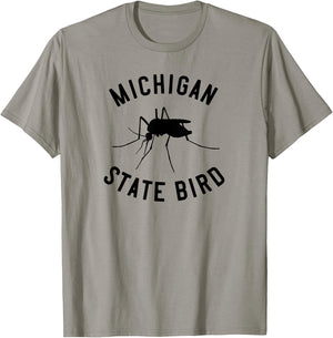 Classic Michigan Mosquito State Bird T-Shirt - T-Shirt | Sand