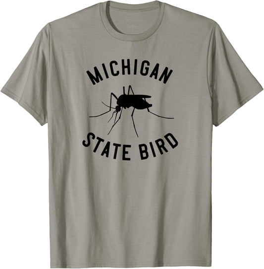 Classic Michigan Mosquito State Bird T-Shirt - T-Shirt | Sand