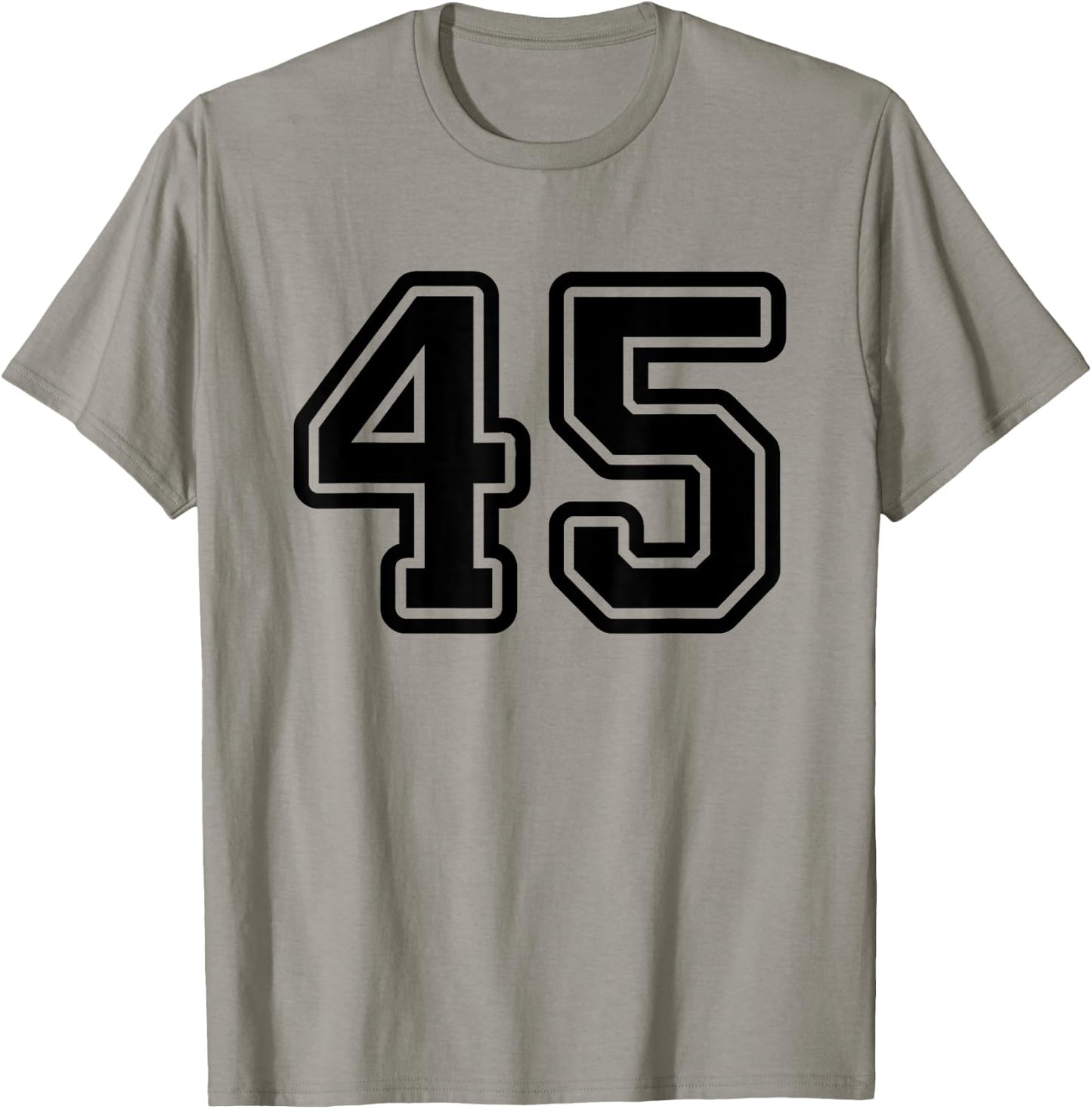 Number #45 Black Varsity Number 45 T-Shirt - T-Shirt | Sand
